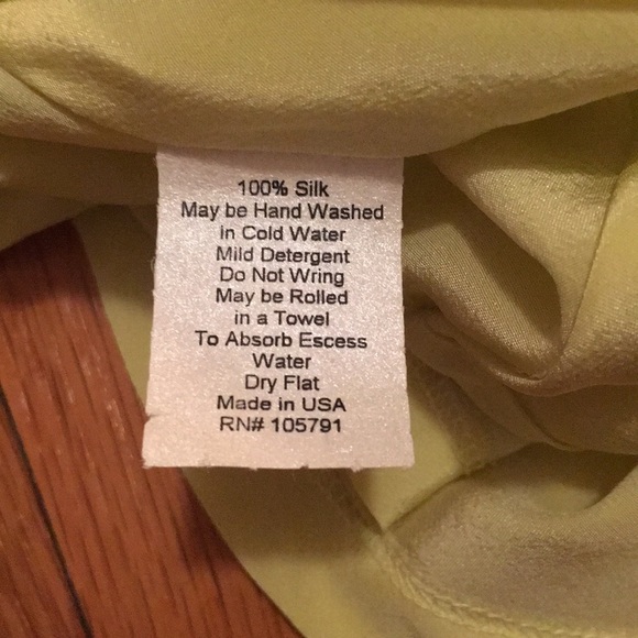NWT Boutique Designer Bias Yellow Silk Camisole, XS - Picture 6 of 7